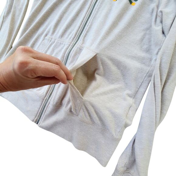 NIKE WOMENS FULL ZIP HOODIE LIGHTWEIGHT GREEN BAY PACKERS FAN LOGO NFL SZ M - Picture 4 of 7